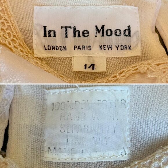 VTG 80s 'Gunne Sax' Style drop waist dress w/ lace details & pleated skirt - Picture 2 of 8